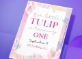 (Free Editable PDF) Enchanted Tulip Wedding Invitation Templates D