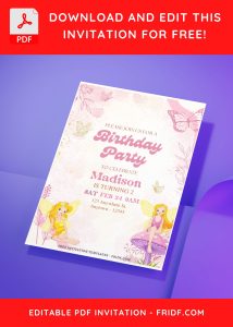 (Free Editable PDF) Dreamy Fairytale Birthday Invitation Templates E