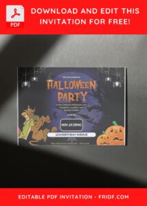(Free Editable PDF) Scooby Doo And Friends Birthday Invitation Templates D