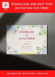 (Free Editable PDF) Striking Spring Garden Blooms Wedding Invitation Templates F