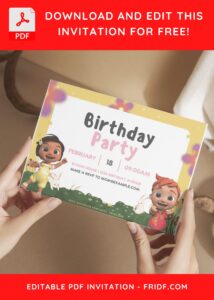 (Free Editable PDF) Cocomelon Playground Birthday Invitation Templates G