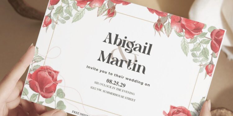 (Free Editable PDF) Delicate Floral Bouquet Wedding Invitation Templates