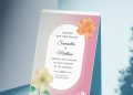 (Free Editable PDF) Delicate Orchid And Rose Wedding Invitation Templates