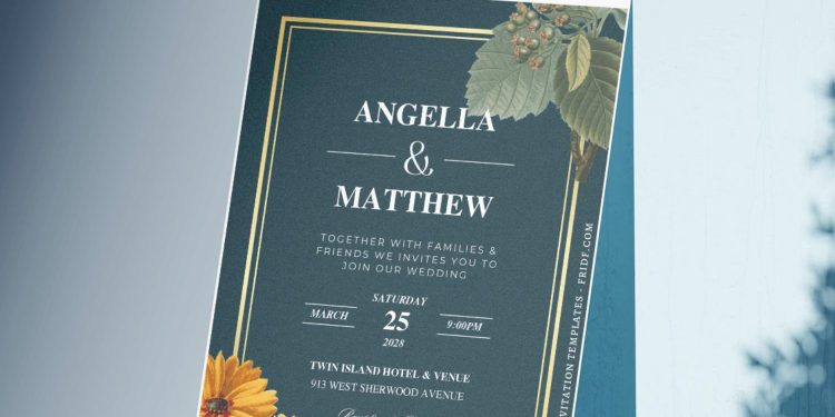 (Free Editable PDF) Dreamy Botanical Vows Wedding Invitation Templates