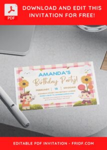 (Free Editable PDF) Playful Playground Kids Birthday Invitation Templates H