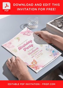 (Free Editable PDF) Dreamy Fairytale Birthday Invitation Templates B