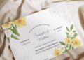 (Free Editable PDF) Delicate Spring Pansy Flower Wedding Invitation Templates I