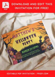 (Free Editable PDF) Howling Super Monsters Birthday Invitation Templates I