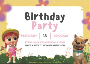 (Free Editable PDF) Cocomelon Playground Birthday Invitation Templates J