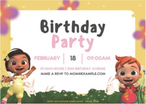 (Free Editable PDF) Cocomelon Playground Birthday Invitation Templates A