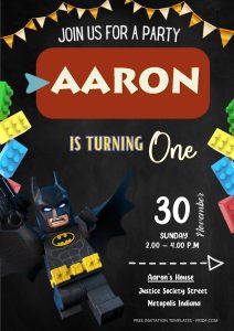 Free Editable Word - Build the Lego Birthday Invitation Templates