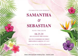 (Free Editable PDF) Vintage Summer Wedding Invitation Templates A