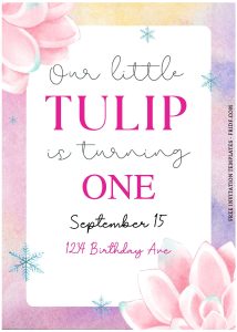 (Free Editable PDF) Enchanted Tulip Wedding Invitation Templates H