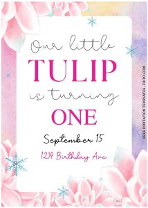 (Free Editable PDF) Enchanted Tulip Wedding Invitation Templates II