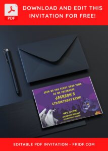 (Free Editable PDF) Werewolf Day Out Birthday Invitation Templates C