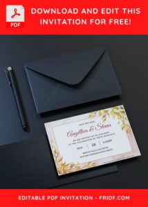 (Free Editable PDF) Beauty Of Autumn Wedding Invitation Templates C