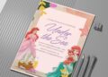 (Free Editable PDF) Adorable Sea Princess Ariel Little Mermaid Birthday Invitation