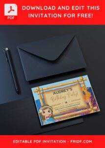 (Free Editable PDF) Splish Splash Mermaid Bash Invitation Templates C