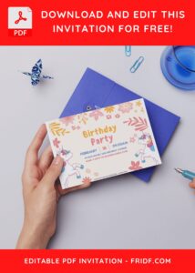 (Free Editable PDF) Adorable Unicorn Garden Birthday Invitation Templates D