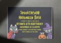 (Free Editable PDF) PURR-FECTLY Cute Halloween Birthday Invitation Templates F