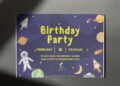 (Free Editable PDF) Festive Outer Space Birthday Invitation Templates