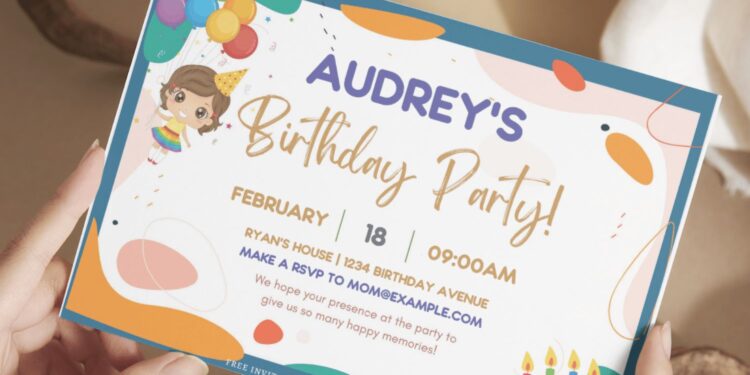 (Free Editable PDF) Cheerful Kids Birthday Invitation Templates