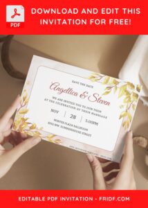 (Free Editable PDF) Beauty Of Autumn Wedding Invitation Templates E
