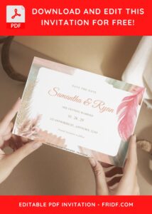 (Free Editable PDF) Bohemian Macrame Wedding Invitation Templates I