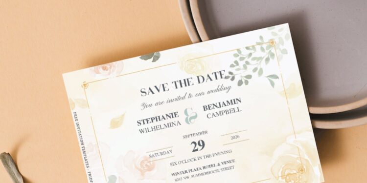 (Free Editable PDF) Classy Watercolor Poppy Wedding Invitation Templates