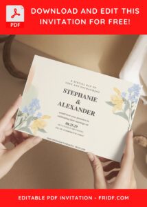 (Free Editable PDF) Elegant Rustic Floral Wedding Invitation Templates G