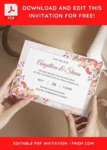 (Free Editable PDF) Beauty Of Autumn Wedding Invitation Templates G