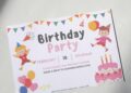 (Free Editable PDF) Joyful Kids Birthday Invitation Templates G