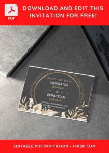 (Free Editable PDF) Stunning Winter Floral Wedding Invitation Templates H