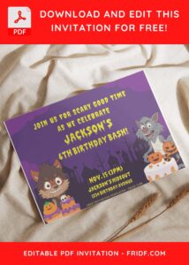 (Free Editable PDF) Werewolf Day Out Birthday Invitation Templates I