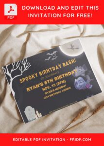 (Free Editable PDF) Spooktacular Disney Vampirina Birthday Invitation Templates I