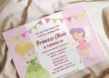 (Free Editable PDF) Cute Royal Princess Birthday Invitation Templates C
