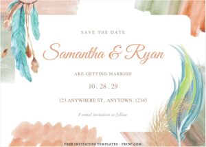 (Free Editable PDF) Bohemian Macrame Wedding Invitation Templates F