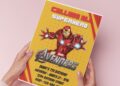 (Free Editable PDF) Marvel Avengers Endgame Birthday Invitation Templates D