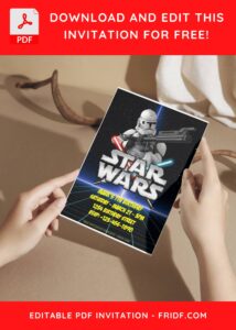 (Free Editable PDF) Epic Stormtrooper Star Wars Birthday Invitation Templates G