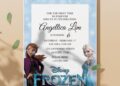 (Free Editable PDF) Twinkling Cute Disney Frozen Birthday Invitation Templates