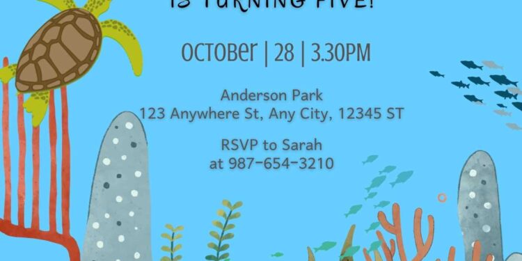 FREE 7+ Underwater Party Birthday Invitation Templates