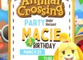 FREE Editable Animal Crossing: New Horizons Birthday Invitation