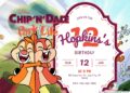 FREE Editable Chip 'n' Dale Park Life Birthday Invitation