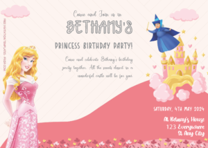 Free Editable PDF - Aurora Pink Fiesta Birthday Invitation Templates