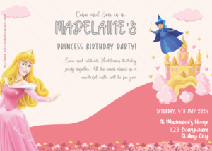 Free Editable PDF - Aurora Pink Fiesta Birthday Invitation Templates