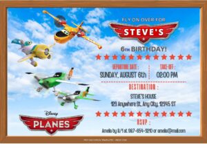 FREE Fly High With Planes Birthday Invitation Templates