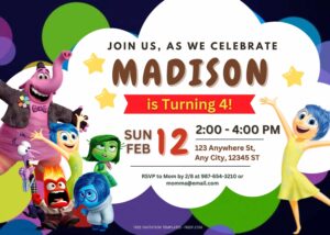 FREE Fun Party Inside Out Birthday Invitation Templates