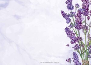 FREE Garden Of Lavender Wedding Invitation Templates
