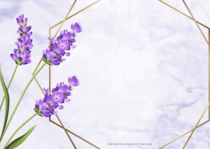 FREE Garden Of Lavender Wedding Invitation Templates