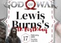 FREE Editable God of War Birthday Invitation